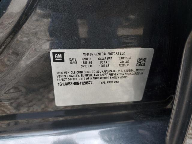 1G1JA5SH8G4120674 - 2016 CHEVROLET SONIC LS Grafit foto 12