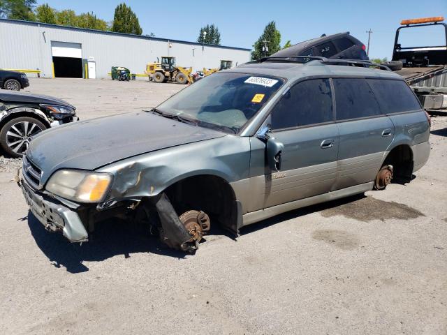 4S3BH686916606988 - 2001 SUBARU LEGACY OUTBACK LIMITED GREEN photo 1