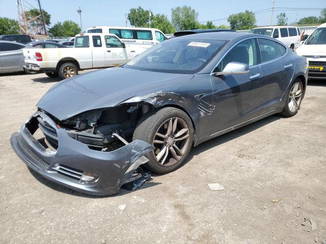 5YJSA1AG9DFP04910 - 2013 TESLA MODEL S GRAY photo 1