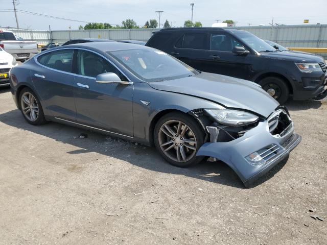5YJSA1AG9DFP04910 - 2013 TESLA MODEL S GRAY photo 4