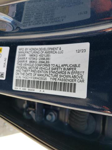 1HGCY1F33RA030020 - 2024 HONDA ACCORD EX BLUE photo 13
