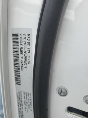 2C3CDZFJ2NH180191 - 2022 DODGE CHALLENGER R/T SCAT PACK WHITE photo 12