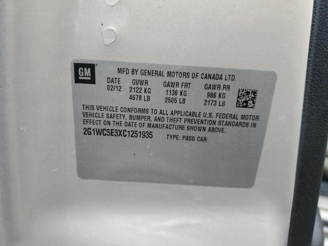2G1WC5E3XC1251935 - 2012 CHEVROLET IMPALA LTZ BEIGE photo 12