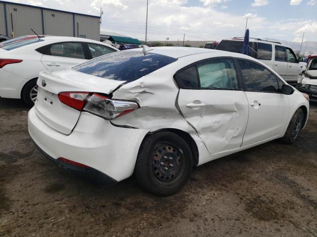 KNAFX4A62F5334099 - 2015 KIA FORTE LX WHITE photo 3