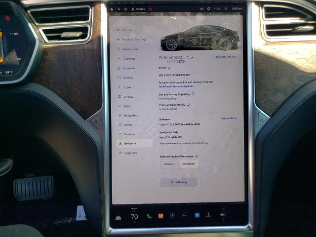 5YJSA1E29HF225861 - 2017 TESLA MODEL S BLACK photo 9