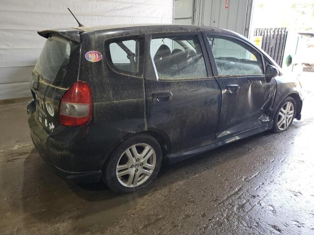 JHMGD37697S008996 - 2007 HONDA FIT S BLACK photo 3