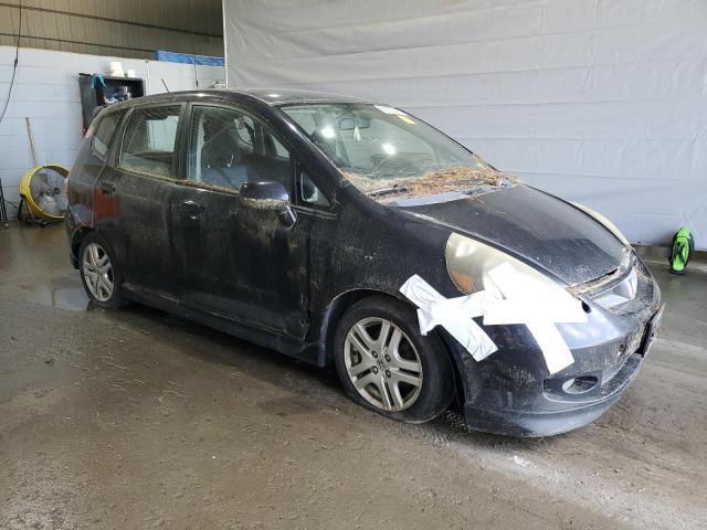 JHMGD37697S008996 - 2007 HONDA FIT S BLACK photo 4