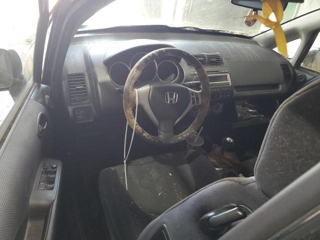 JHMGD37697S008996 - 2007 HONDA FIT S BLACK photo 8