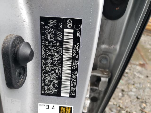 JTDKARFP1J3103281 - 2018 TOYOTA PRIUS PRIM 银色 照片 13