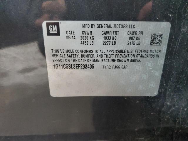 1G11C5SL3EF293406 - 2014 CHEVROLET MALIBU 1LT 灰色 照片 12