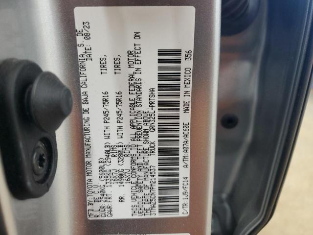 3TMAZ5CN7PM214537 - 2023 TOYOTA TACOMA DOUBLE CAB Argent photo 12