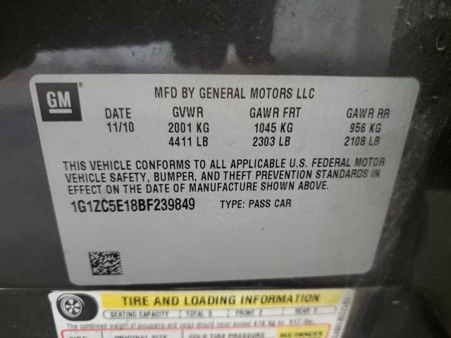 1G1ZC5E18BF239849 - 2011 CHEVROLET MALIBU 1LT 灰色 照片 13