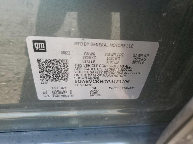 5GAEVCKW7PJ123195 - 2023 BUICK ENCLAVE AVENIR GREEN photo 12