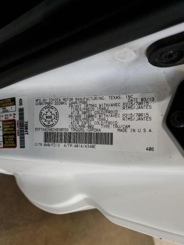 5TFTX4CN8DX030559 - 2013 TOYOTA TACOMA ACCESS CAB WHITE photo 12