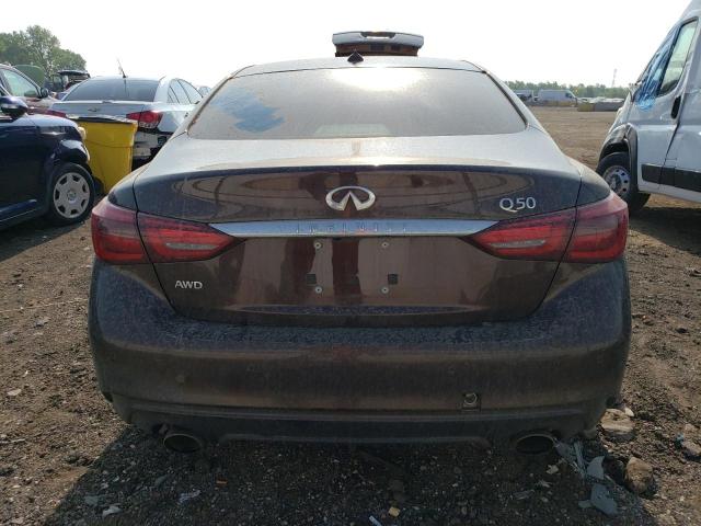 JN1EV7AR8JM444074 - 2018 INFINITI Q50 LUXE BROWN photo 6