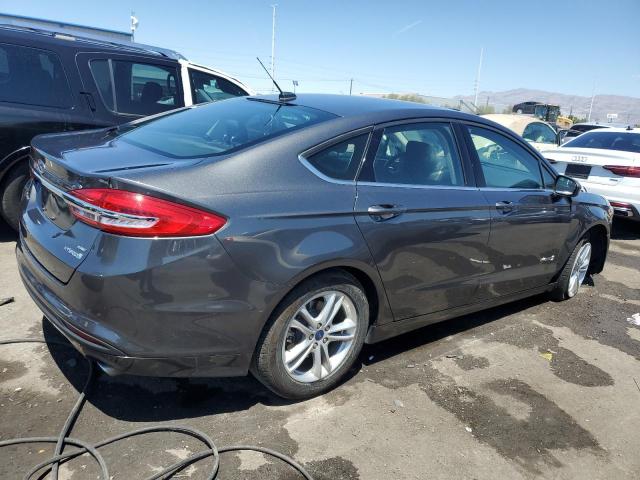 3FA6P0LU1JR253341 - 2018 FORD FUSION SE HYBRID GRAY photo 3