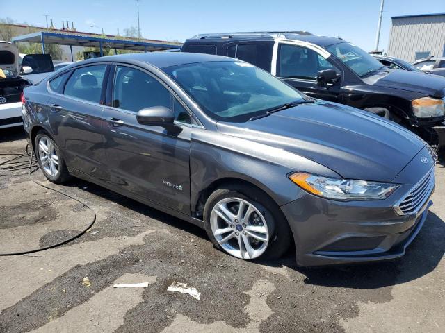 3FA6P0LU1JR253341 - 2018 FORD FUSION SE HYBRID GRAY photo 4