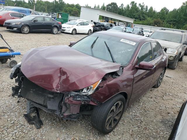 1HGCR2F8XGA010360 - 2016 HONDA ACCORD EXL BURGUNDY photo 1