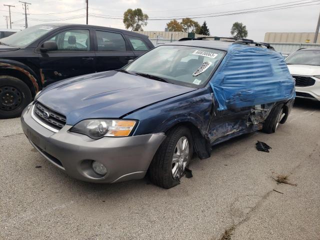 4S4BP61C857330656 - 2005 SUBARU LEGACY OUTBACK 2.5I BLUE photo 1