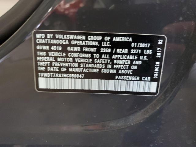 1VWDT7A37HC050847 - 2017 VOLKSWAGEN PASSAT R-LINE Grau Foto 12