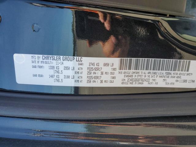 2C4RDGBG6FR624222 - 2015 DODGE GRAND CARA SE BLACK photo 13