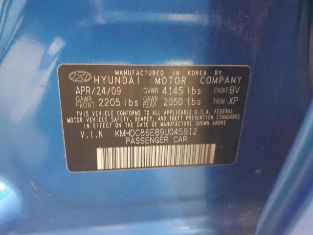 KMHDC86E89U045912 - 2009 HYUNDAI ELANTRA TO BLUE photo 12