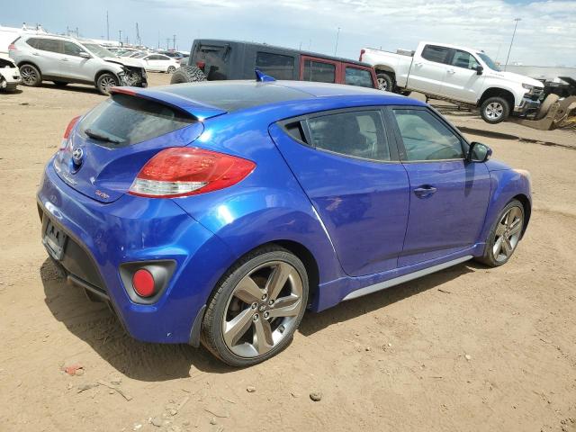 KMHTC6AE7DU176524 - 2013 HYUNDAI VELOSTER TURBO BLUE photo 3