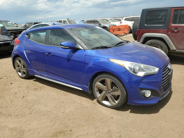 KMHTC6AE7DU176524 - 2013 HYUNDAI VELOSTER TURBO BLUE photo 4