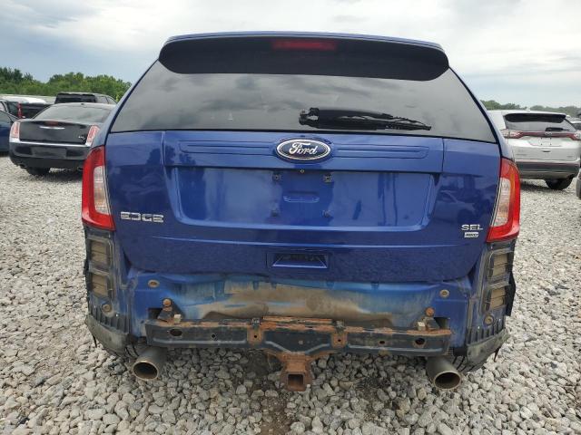 2FMDK4JC4DBC35836 - 2013 FORD EDGE SEL BLUE photo 6