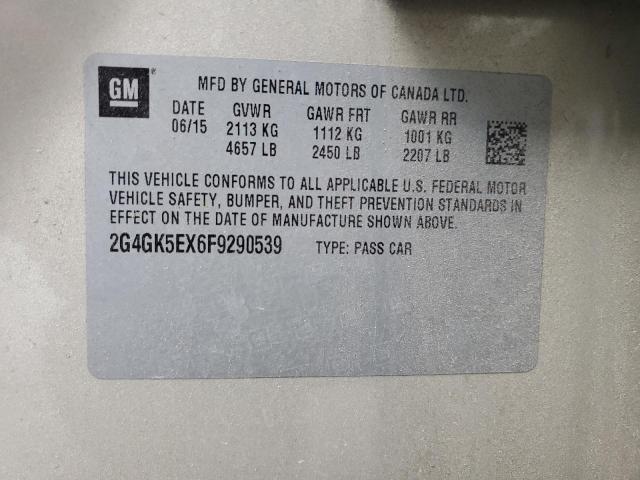 2G4GK5EX6F9290539 - 2015 BUICK REGAL 棕色 照片 12