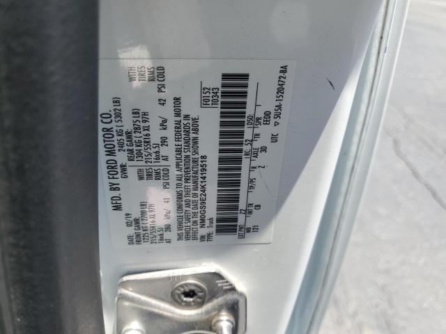 NM0GS9E24K1419518 - 2019 FORD TRANSIT CO XL WHITE photo 13