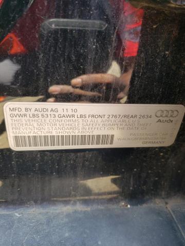 WAUKGBFB5BN038786 - 2011 AUDI A6 PRESTIGE შავი ფოტო 12