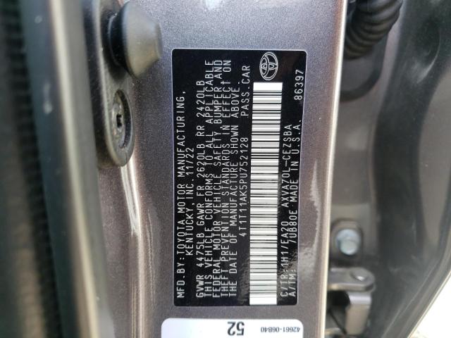 4T1T11AK5PU752128 - 2023 TOYOTA CAMRY SE NIGHT SHADE CHARCOAL photo 12