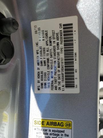 19UUA8F39DA018707 - 2013 ACURA TL SE SILVER photo 12