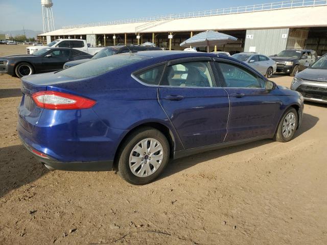 1FA6P0G73E5370450 - 2014 FORD FUSION S BLUE photo 3