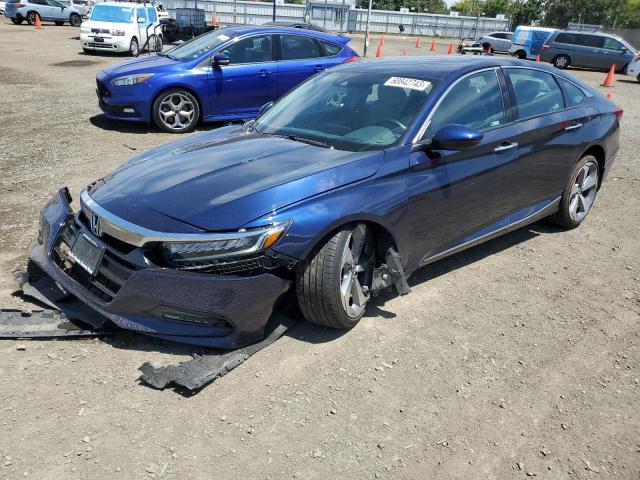 1HGCV1F92JA202863 - 2018 HONDA ACCORD TOURING BLUE photo 1