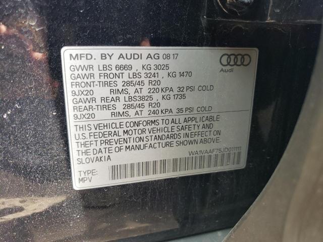 WA1VAAF75JD011111 - 2018 AUDI Q7 PRESTIGE 蓝色 照片 13