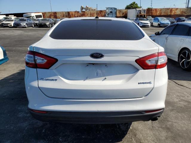 3FA6P0UU3GR251498 - 2016 FORD FUSION S HYBRID WHITE photo 6