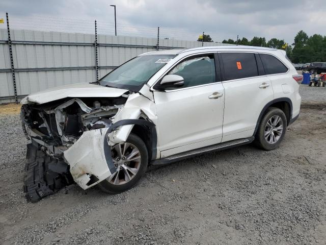 5TDKKRFH3ES028884 - 2014 TOYOTA HIGHLANDER XLE WHITE photo 1