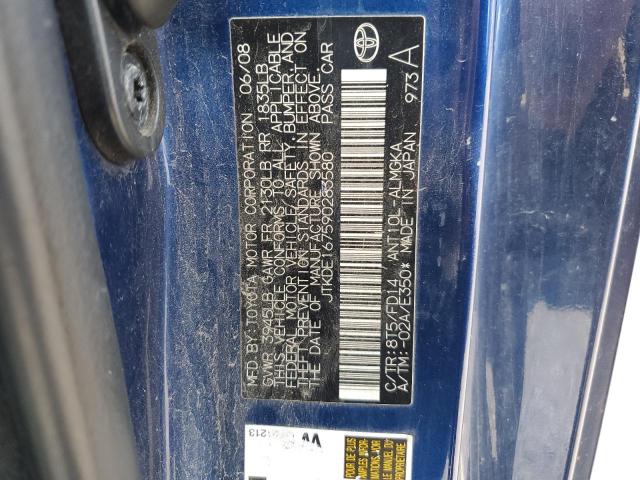 JTKDE167590283580 - 2009 TOYOTA SCION TC 蓝色 照片 12