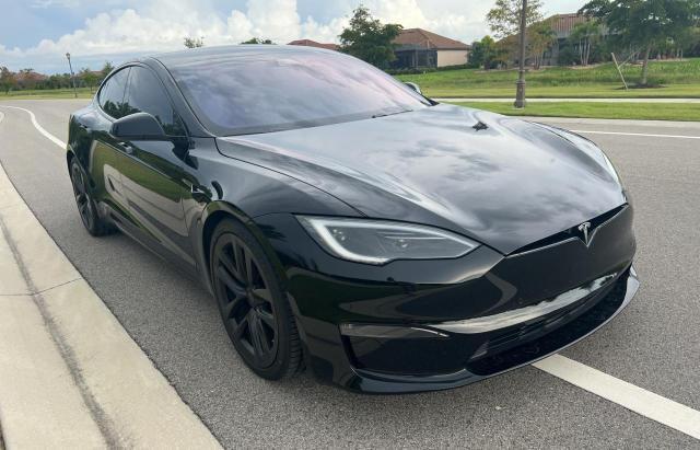 5YJSA1E57NF478070 - 2022 TESLA MODEL S Чорний фото 1