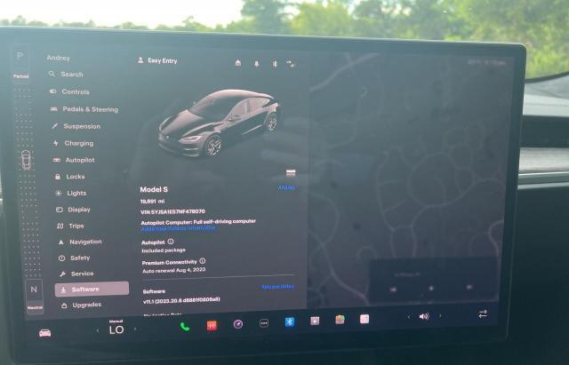 5YJSA1E57NF478070 - 2022 TESLA MODEL S Чорний фото 8