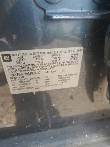 3GYFNBEY9AS651797 - 2010 CADILLAC SRX PERFORMANCE COLLECTION Grafitowy zdjęcie 13