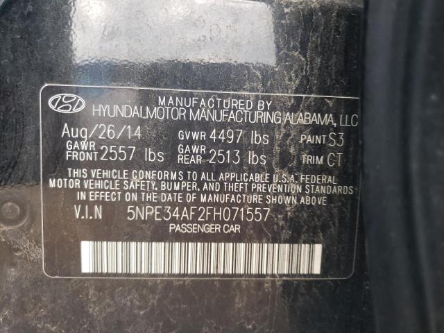 5NPE34AF2FH071557 - 2015 HYUNDAI SONATA SPORT BLACK photo 12