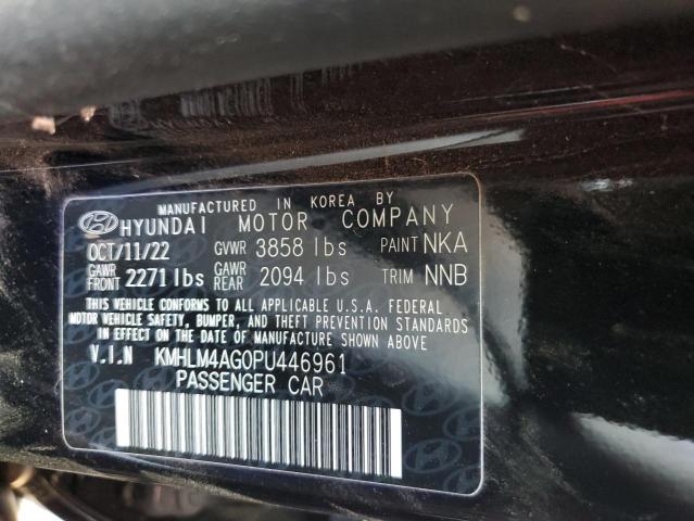 KMHLM4AG0PU446961 - 2023 HYUNDAI ELANTRA SEL BLACK photo 12