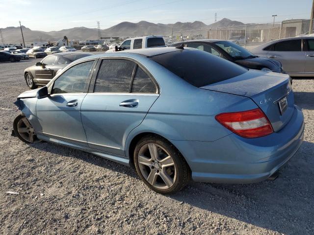 WDDGF5EB8BR135610 - 2011 MERCEDES-BENZ C CLASS 300 BLUE photo 2