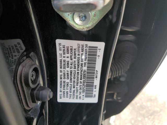 19XFC2F83LE009751 - 2020 HONDA CIVIC SPORT 黑色 照片 12