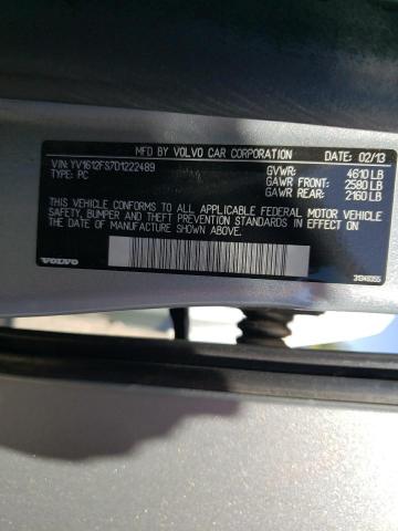 YV1612FS7D1222489 - 2013 VOLVO S60 T5 SILVER photo 12