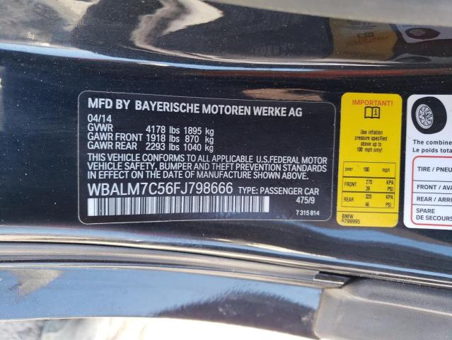 WBALM7C56FJ798666 - 2015 BMW Z4 SDRIVE35I BLACK photo 12