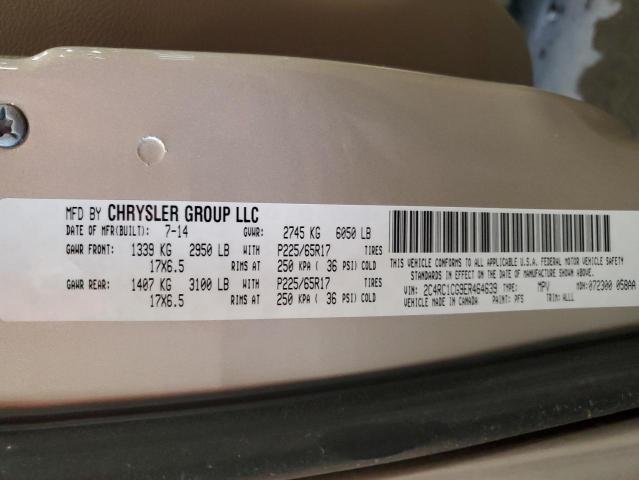 2C4RC1CG9ER464639 - 2014 CHRYSLER TOWN & COU TOURING L TAN photo 14